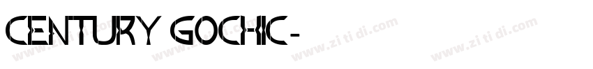 Century Gochic字体转换